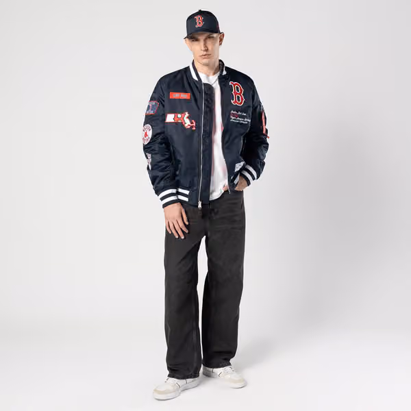 Boston Red Sox Alpha Industries MA-1 MLB Bomber Jacket Navy view 7