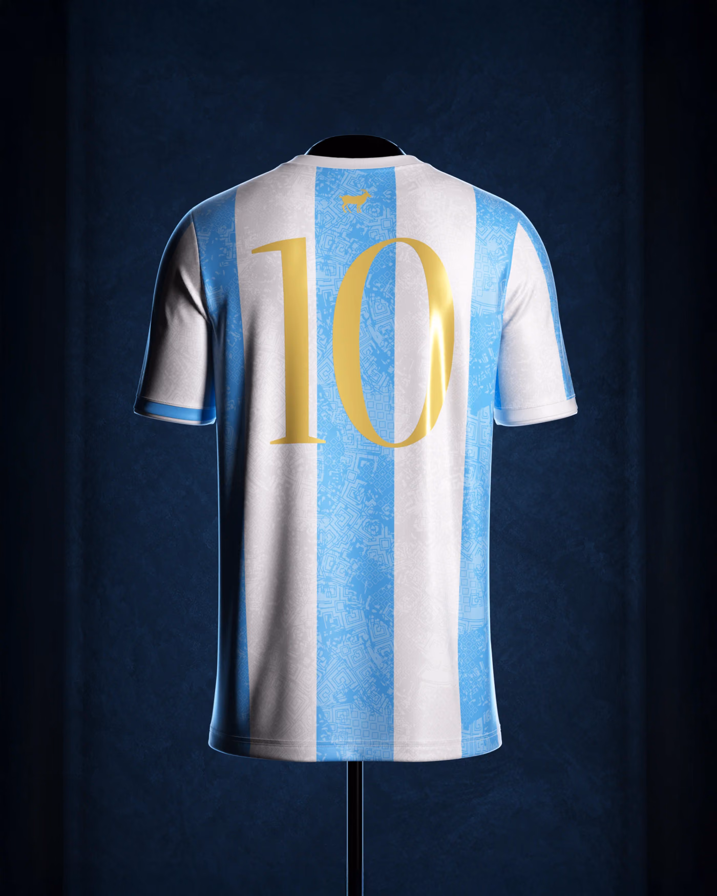 Jersevo Custom Personalized La Pulga Jersey - Blue back view