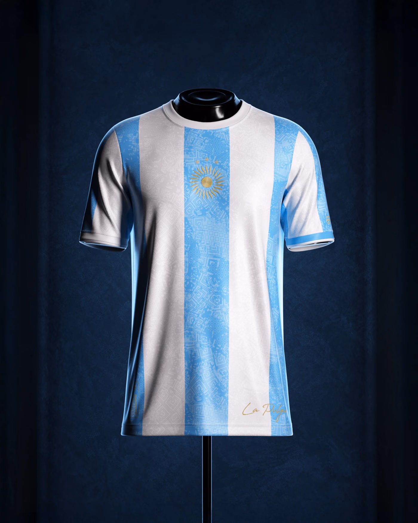 Jersevo Custom Personalized La Pulga Jersey - Blue front view