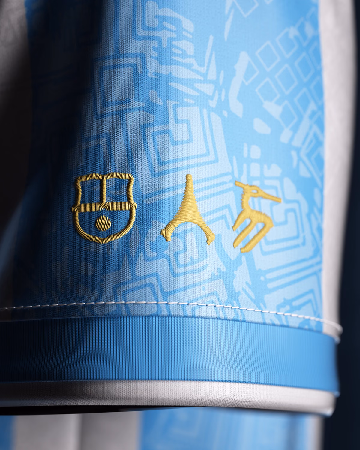 Jersevo Custom Personalized La Pulga Jersey - Blue left sleeve detail