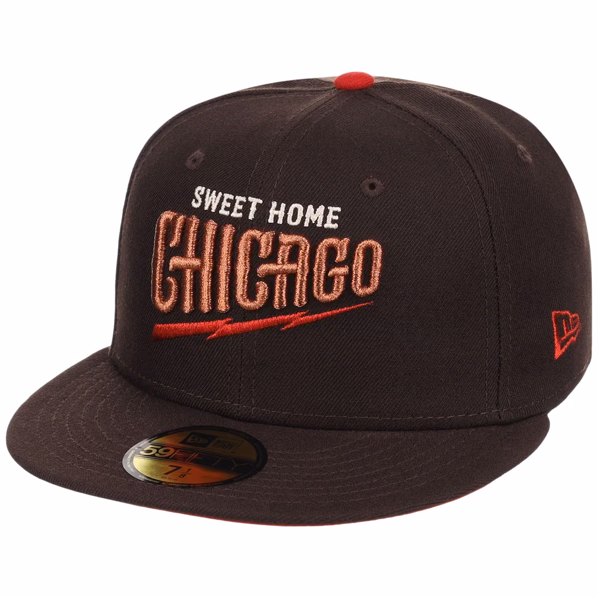 Chicago Cubs Northside Chicago Crown the City New Era 59FIFTY (Brown/Brown) detail view