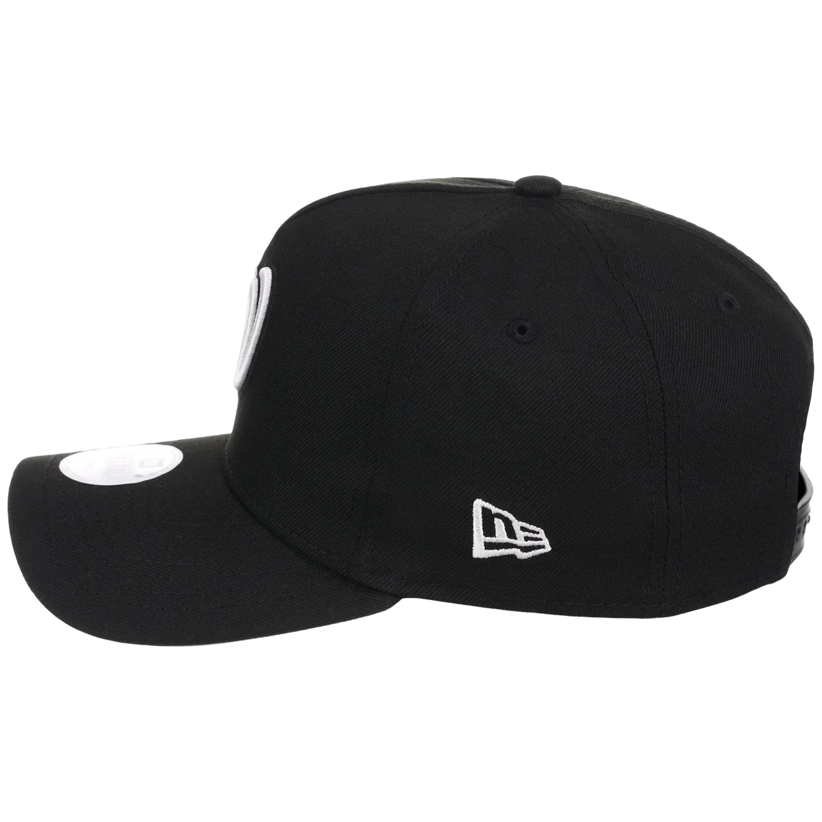 Washington Nationals Women's New Era 9FORTY Black A-Frame detail view