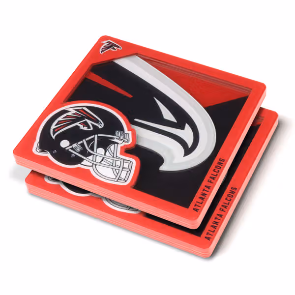 Atlanta Falcons 3D Logo NFL Coasters (2-Piece) view 1