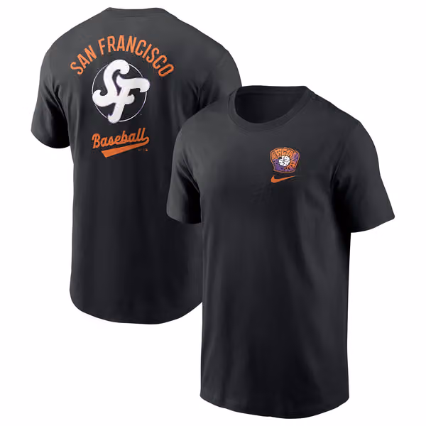 San Francisco Giants City Connect 2-Hit Nike Cotton T-Shirt Black view 1