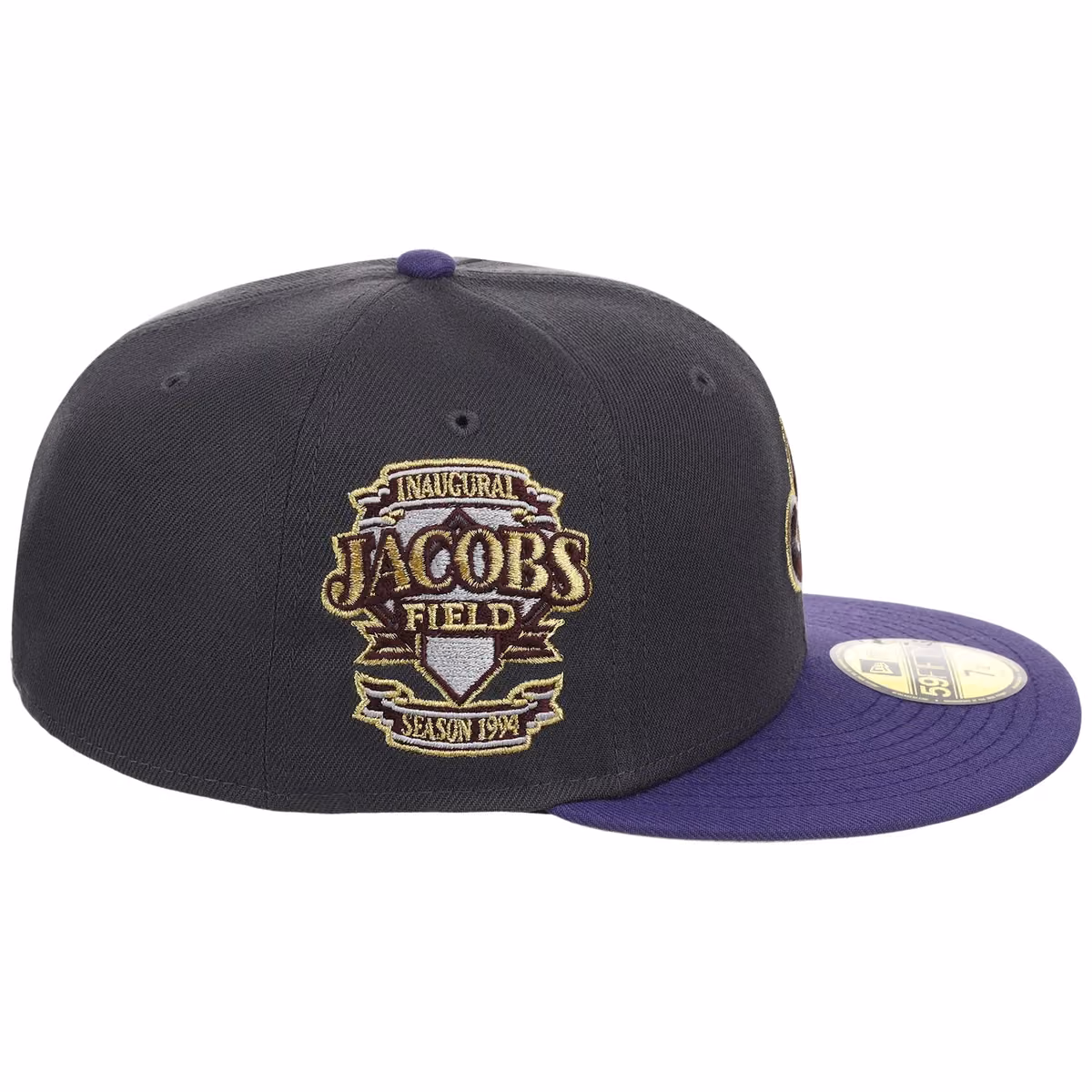 Cleveland Indians MLB Midnight Orchid New Era 59FIFTY detail view