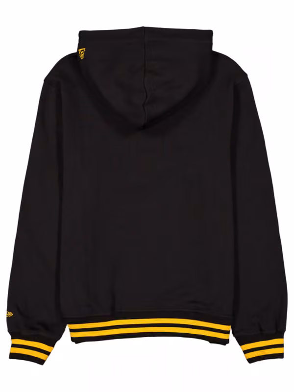 Pittsburgh Steelers Felt Logo Throwback NFL Hoodie Black view 2