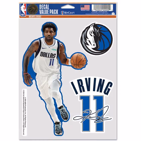 Kyrie Irving #11 Dallas Mavericks Player NBA Decals Set (3 Pcs.) view 1