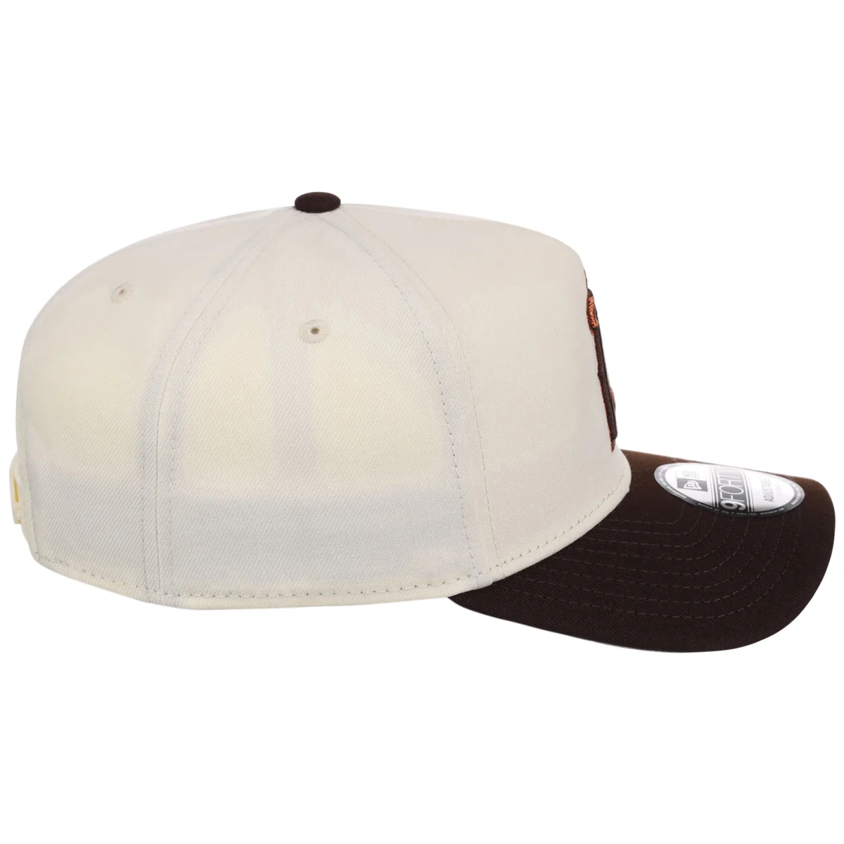 Anaheim Angels MLB Chrome x Burnt Wood FASHION CORE New Era 9FORTY A-Frame detail view