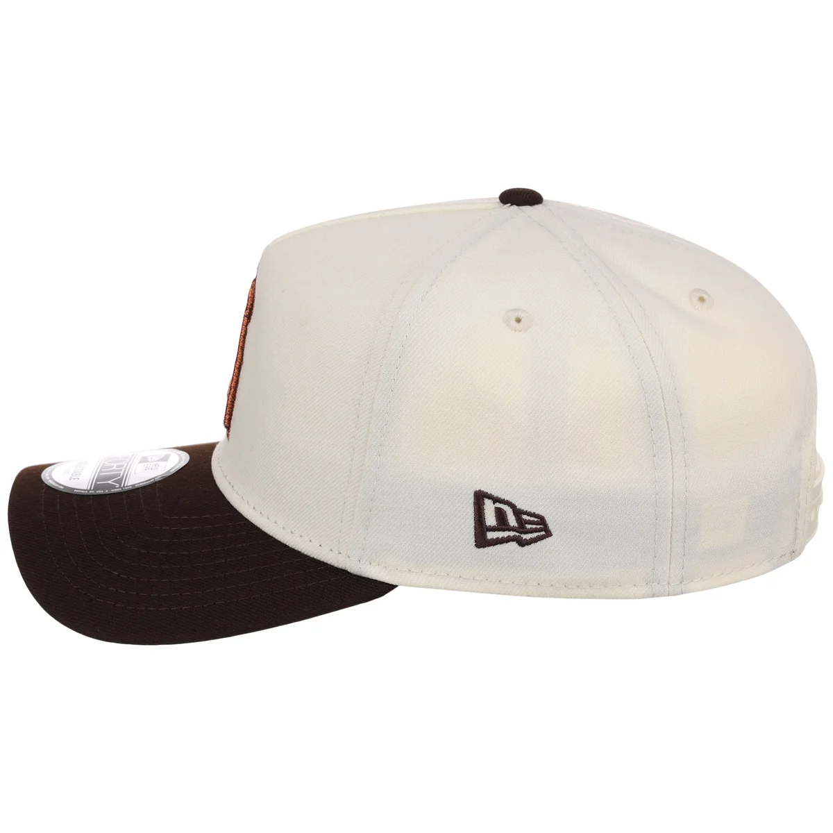 Anaheim Angels MLB Chrome x Burnt Wood FASHION CORE New Era 9FORTY A-Frame detail view