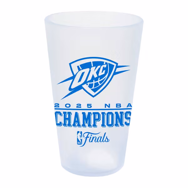 Oklahoma City Thunder 2025 NBA Champions Silicone Pint Glass view 1