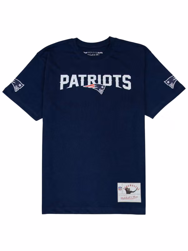 Tom Brady #12 New England Patriots Wordmark Player NFL T-Shirt Navy view 2