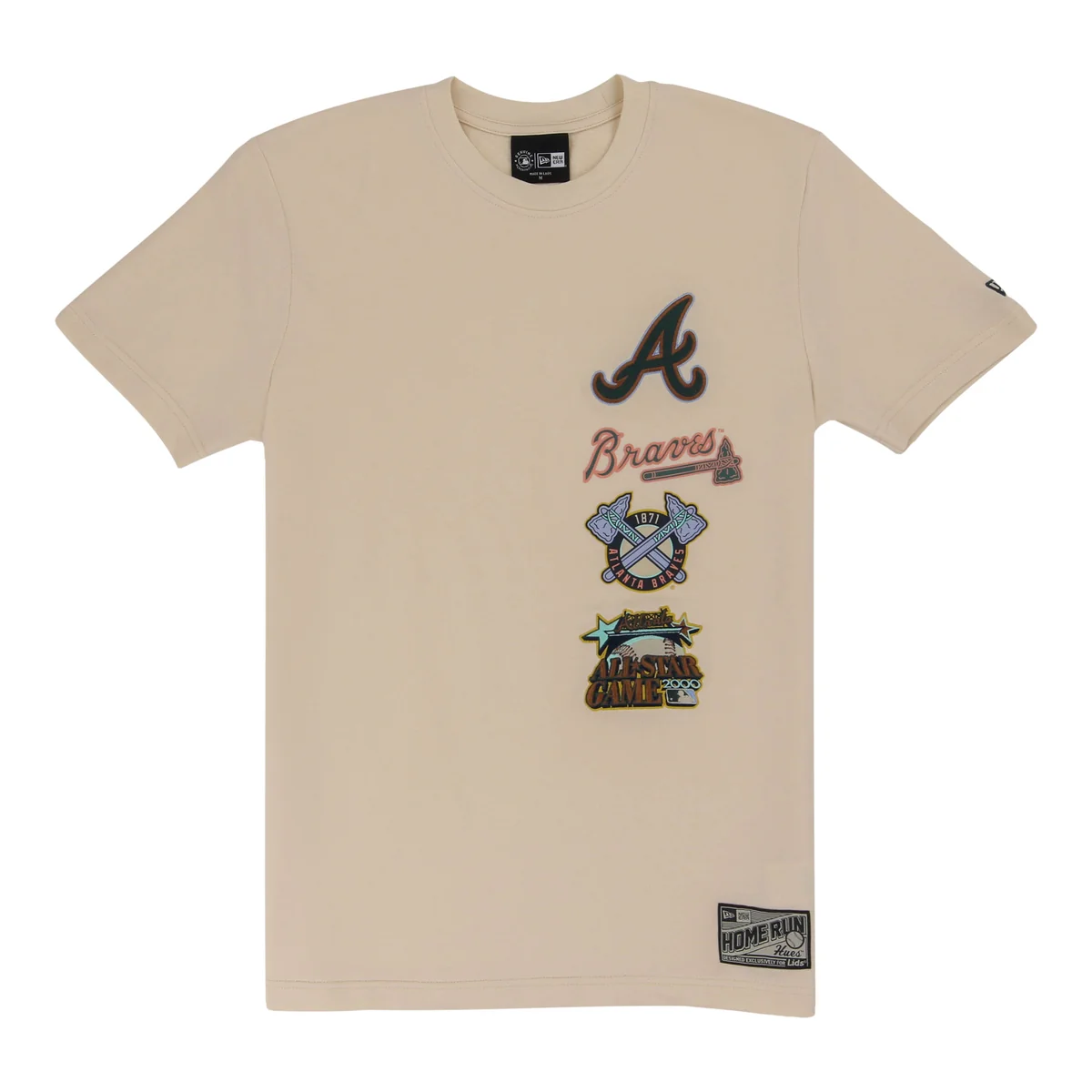 Atlanta Braves Spring Color Collection New Era Stacked Tee front view