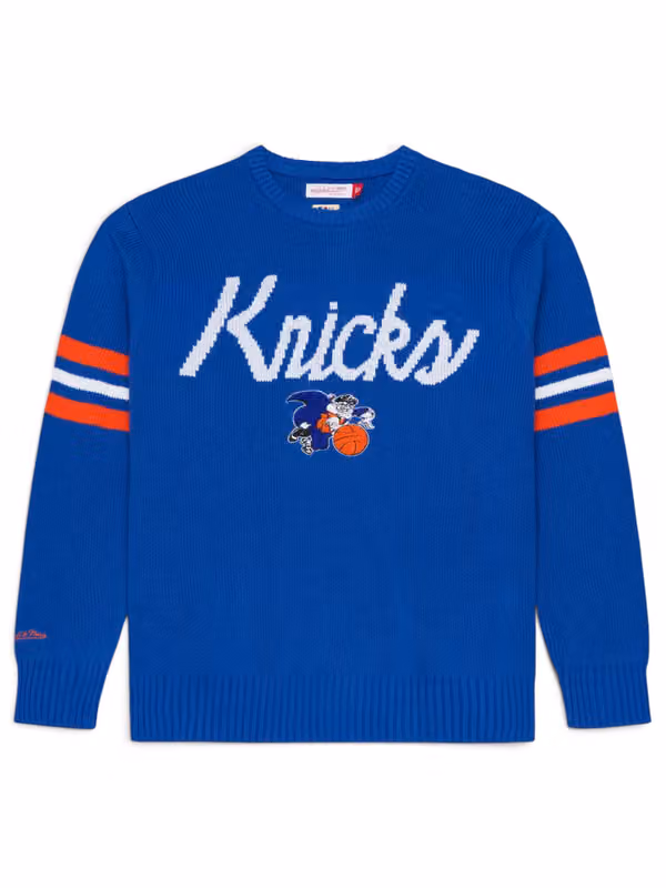 New York Knicks NBA Head Coach Sweater Blue view 2