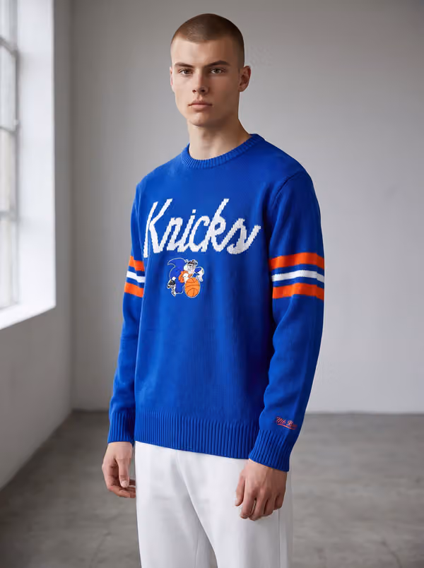 New York Knicks NBA Head Coach Sweater Blue view 1