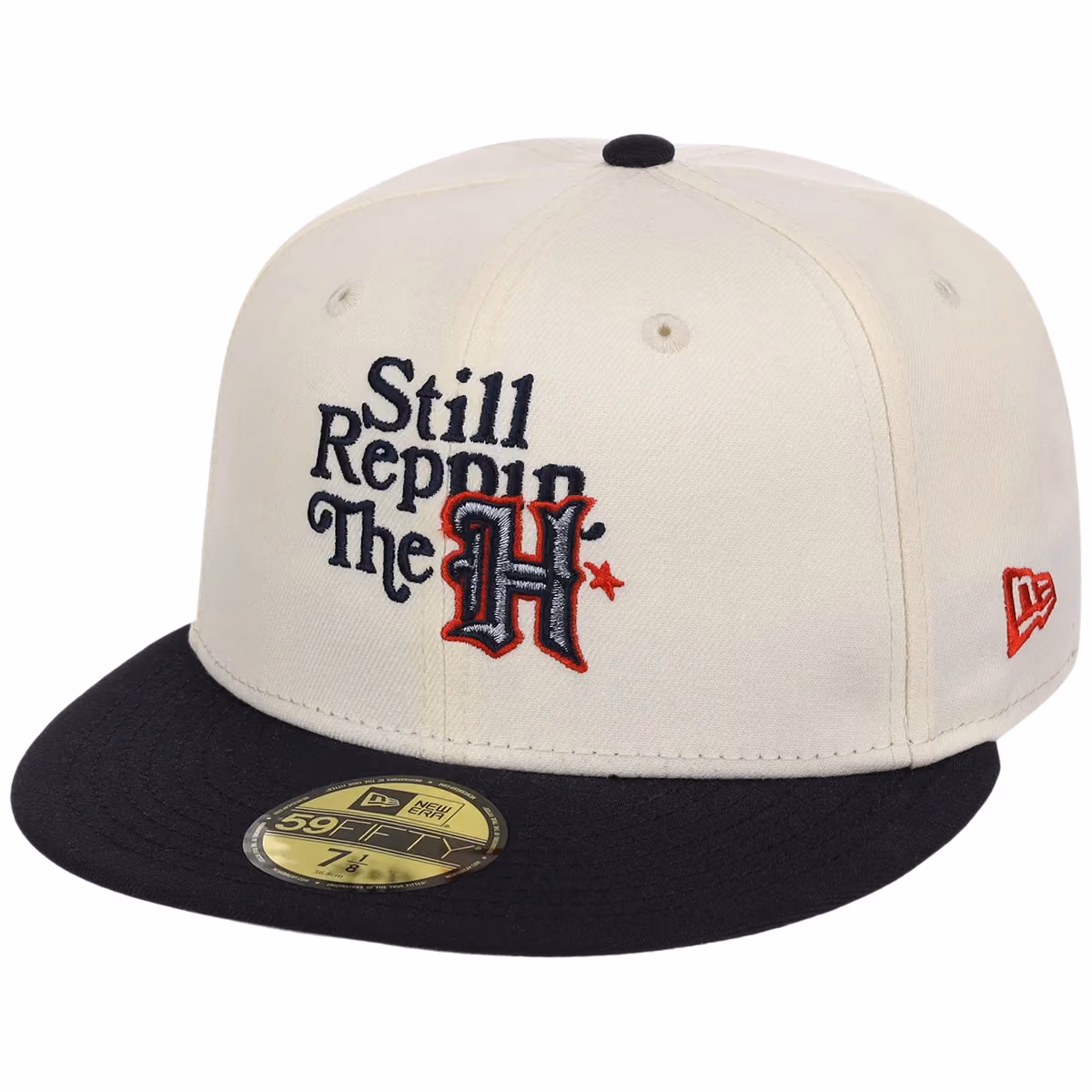 Houston Texans 'Still Reppin' (Chrome/Navy) Houston Crown the City New Era 59FIFTY detail view