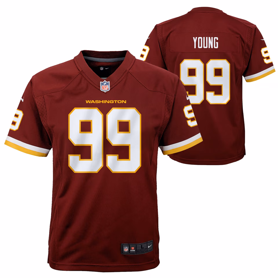 Chase Young #99 Washington Football Team Nike Game NFL Jersey Red (YOUTH) view 1