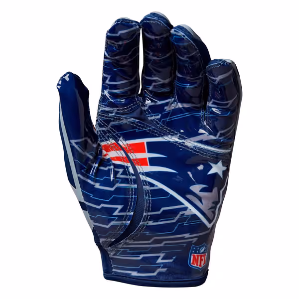 New England Patriots Wilson Stretch-Fit NFL Receivers Gloves view 3