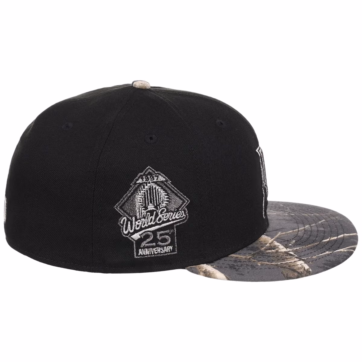 Miami Marlins MLB Black Realtree Metallics New Era 59FIFTY detail view