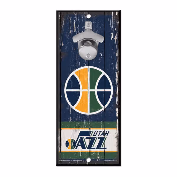 Utah Jazz WinCraft NBA Bottle Opener Sign view 1