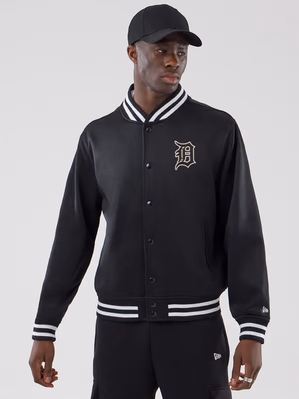 Detroit Tigers Varsity Jersey Bomber MLB Jacket Black view 1