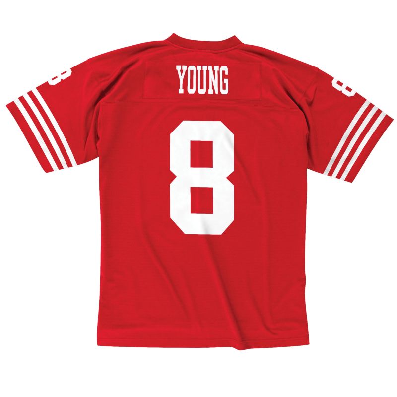 Steve Young #8 San Francisco 49ers Mitchell & Ness Throwback NFL Jersey Red view 2