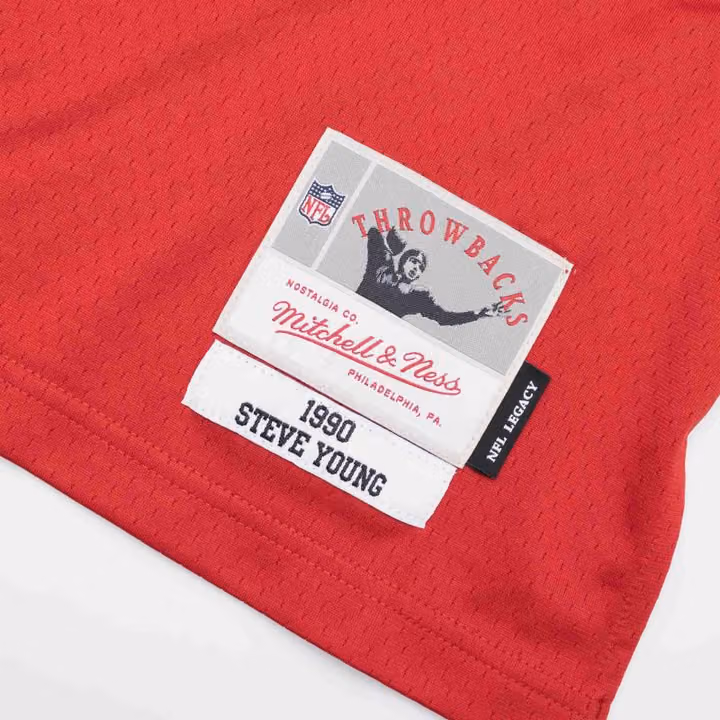 Steve Young #8 San Francisco 49ers Mitchell & Ness Throwback NFL Jersey Red view 3