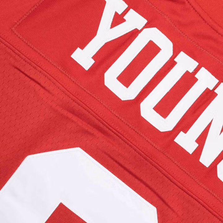 Steve Young #8 San Francisco 49ers Mitchell & Ness Throwback NFL Jersey Red view 4