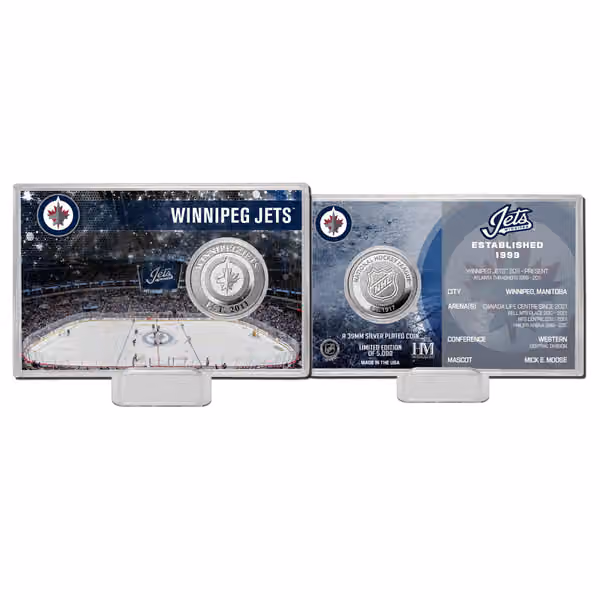 Winnipeg Jets Team History NHL Silver Coin Card view 1