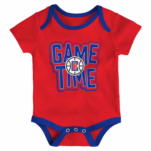 Los Angeles Clippers Game Time NBA Baby Bodysuit Set (3-Piece) view 3