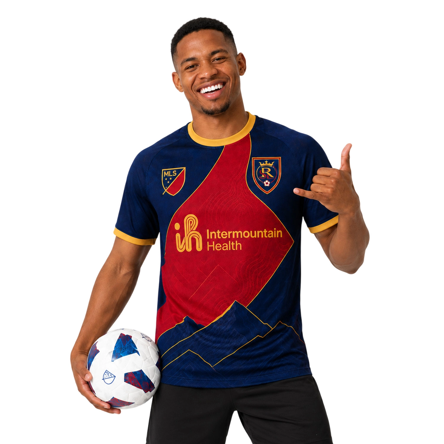 RSL Custom Name Jersey – Elite Navy Red Stripe