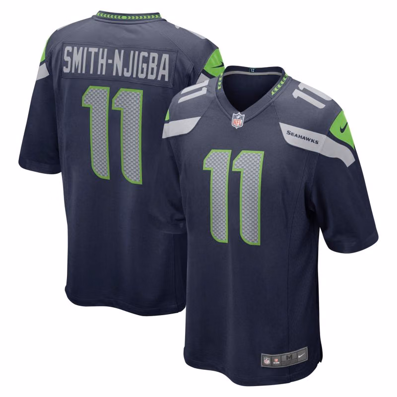 Jaxon Smith-Njigba #11 Seattle Seahawks Game NFL Jersey Navy view 1