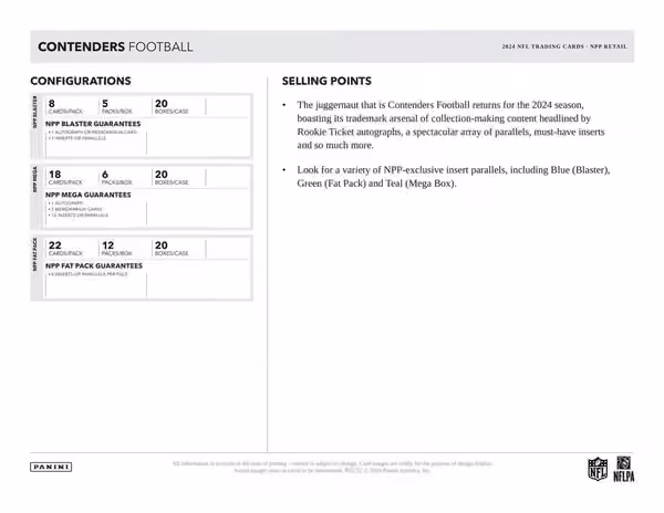 2024 Panini Contenders Football NFL Mega Box view 5