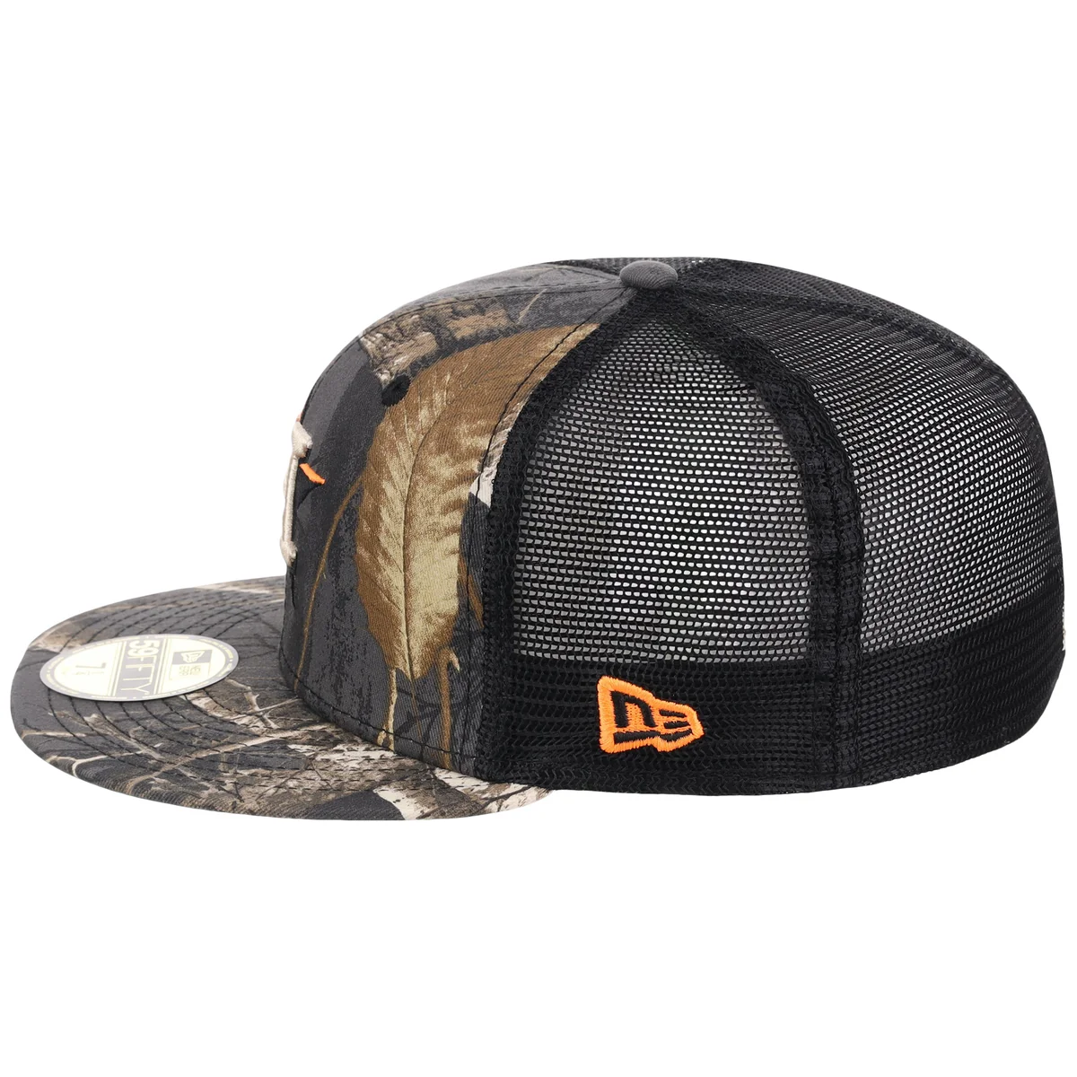 Houston Astros MLB Black Realtree Trucker New Era 59FIFTY detail view