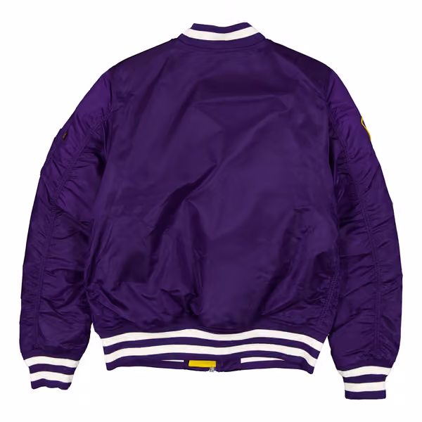 Los Angeles Lakers Alpha Industries MA-1 NBA Bomber Jacket view 2