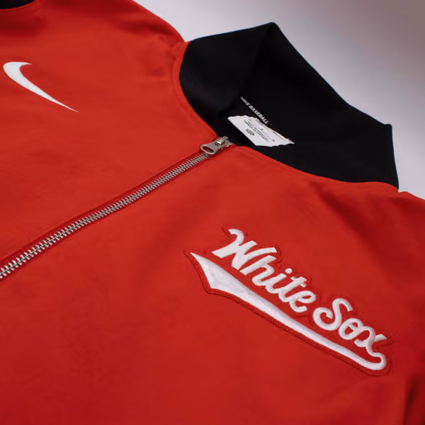Chicago White Sox City Connect 2026 MLB Authentic Dugout Bomber Jacket Red view 4