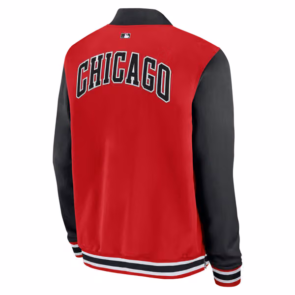 Chicago White Sox City Connect 2026 MLB Authentic Dugout Bomber Jacket Red view 3