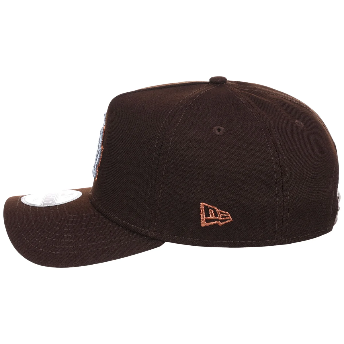 Los Angeles Dodgers MLB Frosted Bark New Era 9FORTY A-Frame detail view