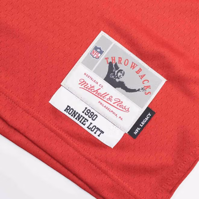 Ronnie Lott #42 San Francisco 49ers Mitchell & Ness Throwback NFL Jersey Red view 3