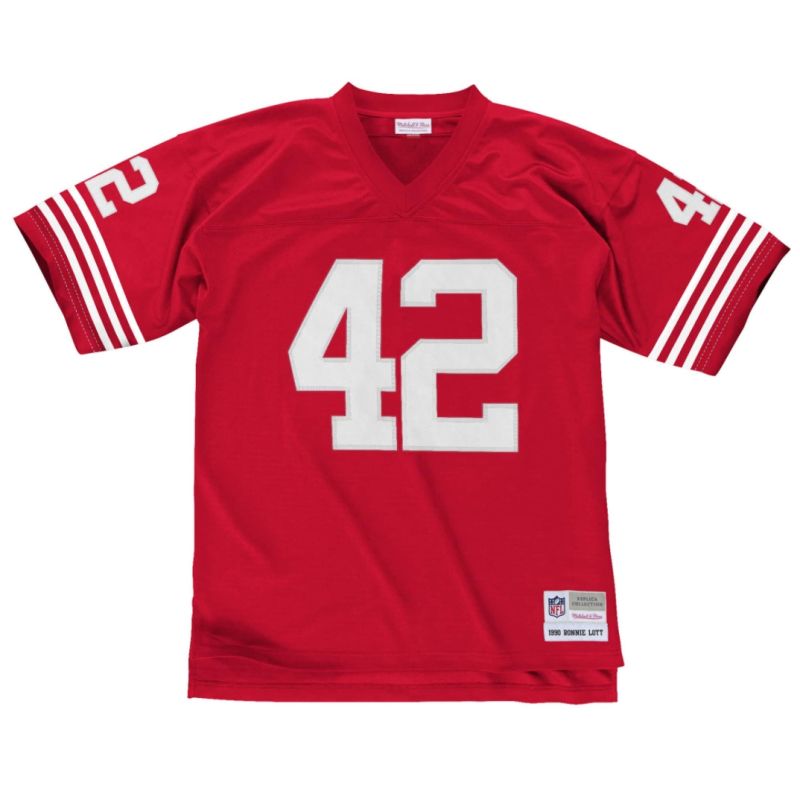 Ronnie Lott #42 San Francisco 49ers Mitchell & Ness Throwback NFL Jersey Red view 1
