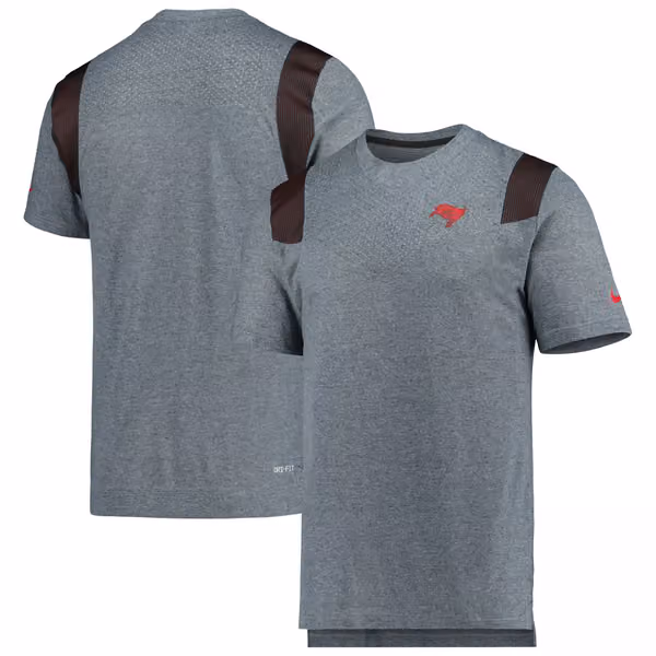 Tampa Bay Buccaneers 2022 NFL Sideline Nike Performance Player Top Gray view 1