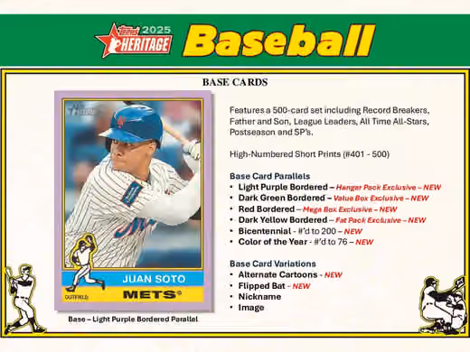 2025 Topps Heritage Baseball MLB Mega Box view 3