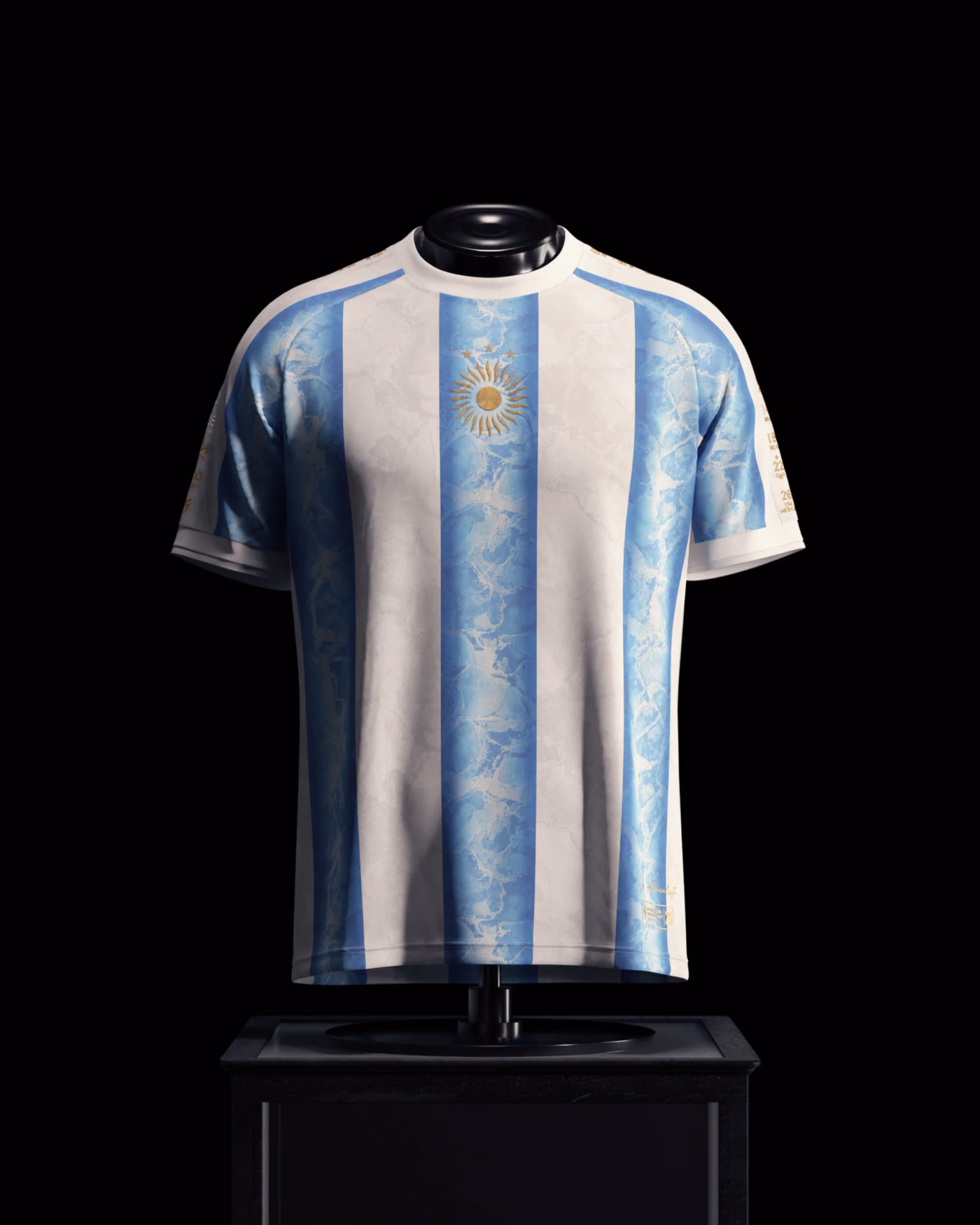 Jersevo Custom Personalized Argentina "Glacier" Jersey (2026WC Edition) front view