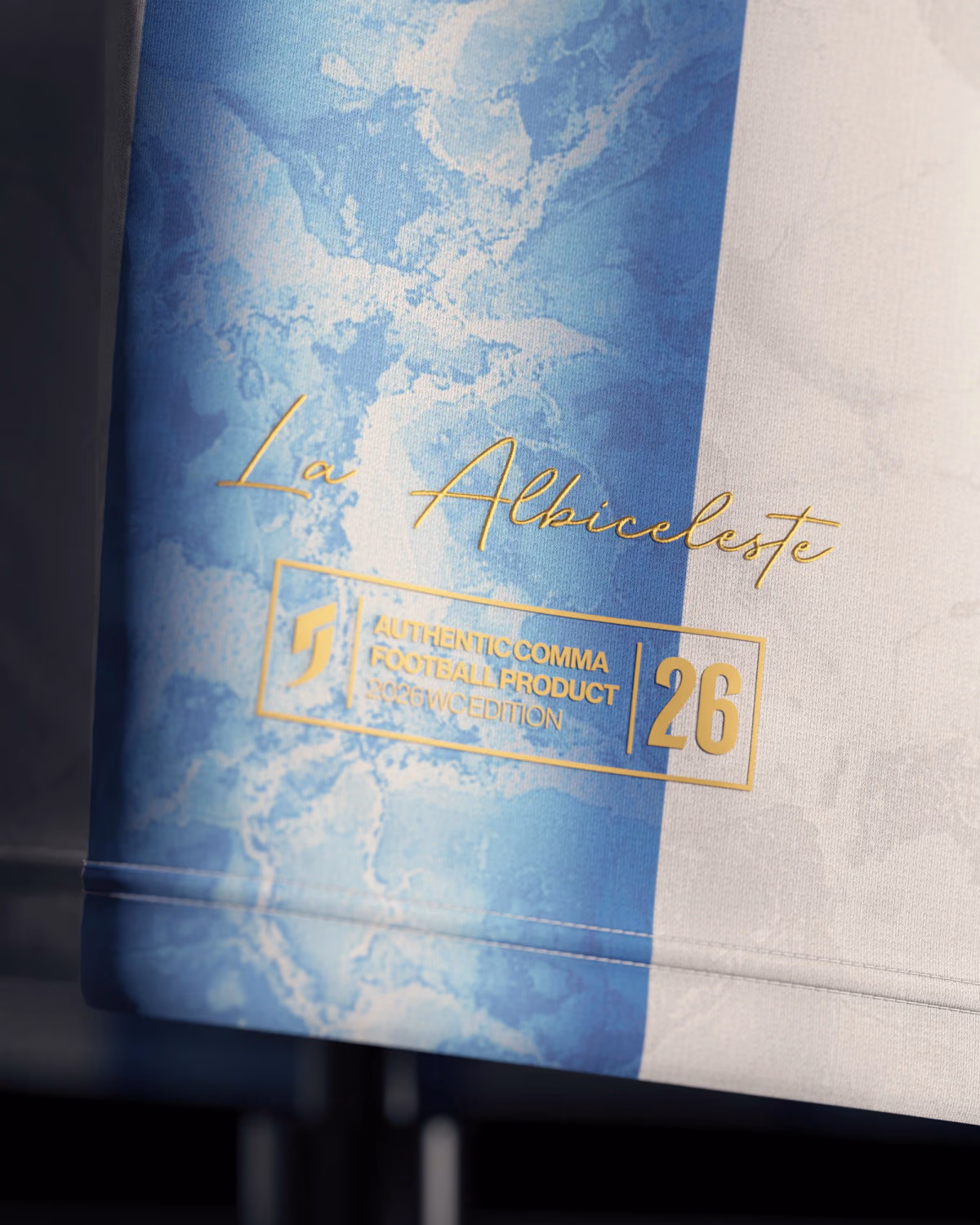 Jersevo Custom Personalized Argentina "Glacier" Jersey (2026WC Edition) detail view 6