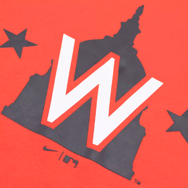 Washington Nationals Alternate Logo Nike Club Fleece MLB Hoodie Red view 3