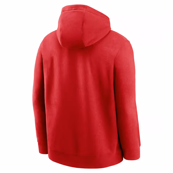 Washington Nationals Alternate Logo Nike Club Fleece MLB Hoodie Red view 2