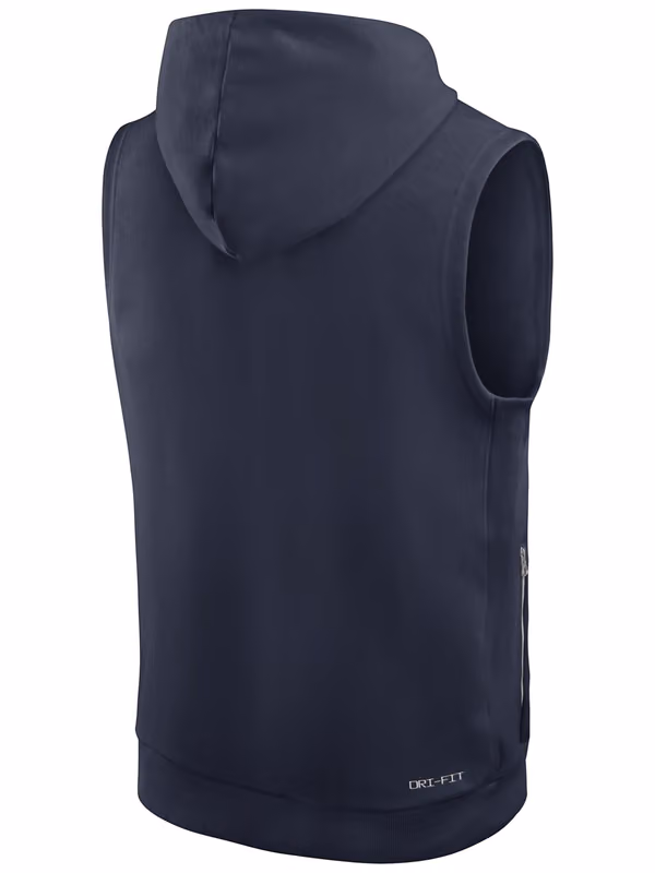Chicago Bears 2026 NFL Rivalries Sideline Sleeveless Hoodie Navy view 3