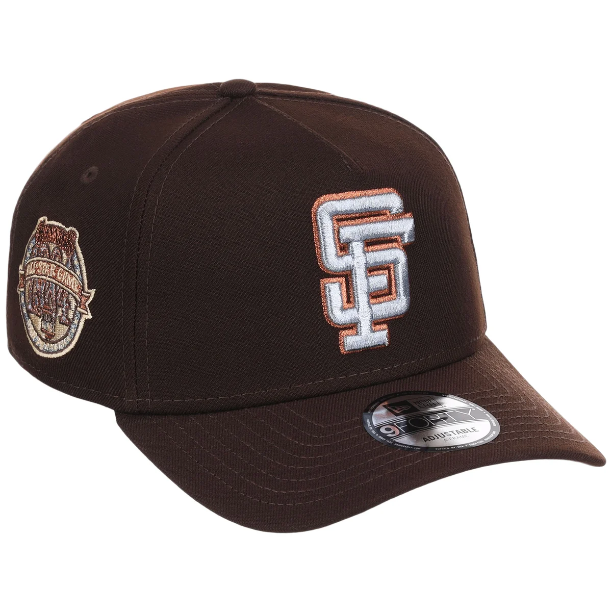 San Francisco Giants MLB Frosted Bark New Era 9FORTY A-Frame front view
