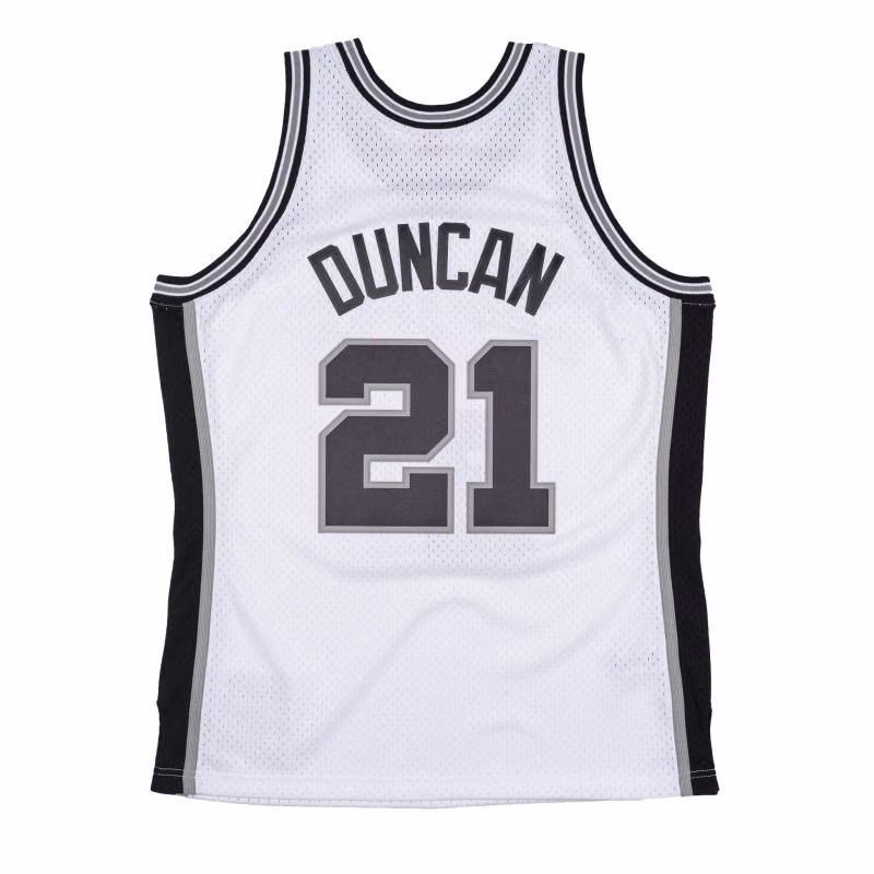 Tim Duncan #21 San Antonio Spurs 1998-99 Swingman NBA Jersey White view 2