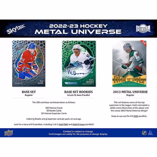 2022/23 Upper Deck Skybox Metal Universe Hockey NHL Hobby Pack view 3