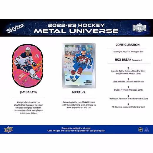 2022/23 Upper Deck Skybox Metal Universe Hockey NHL Hobby Pack view 6